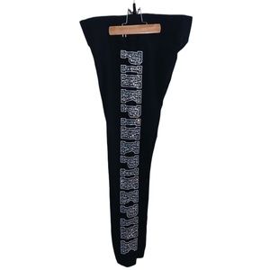 Pink Victoria's Secret large cotton legging with sequins spelling out PINK